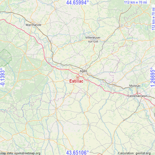 Estillac on map