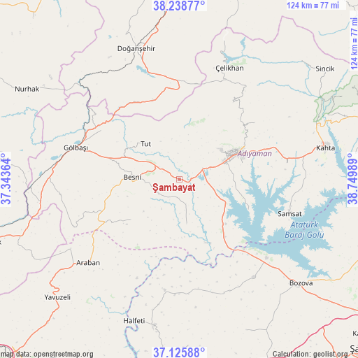 Şambayat on map