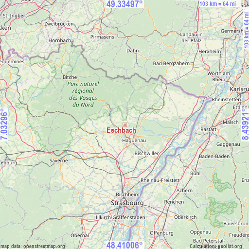 Eschbach on map