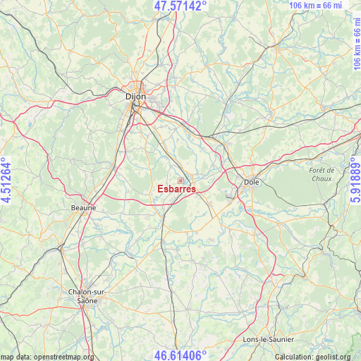 Esbarres on map