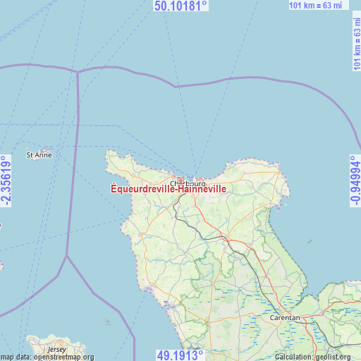 Équeurdreville-Hainneville on map