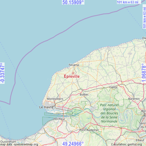 Épreville on map