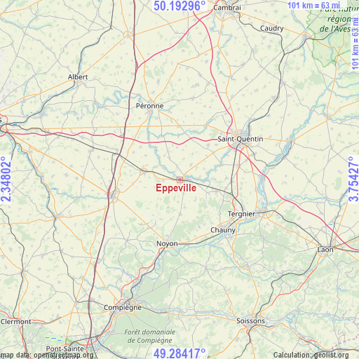 Eppeville on map