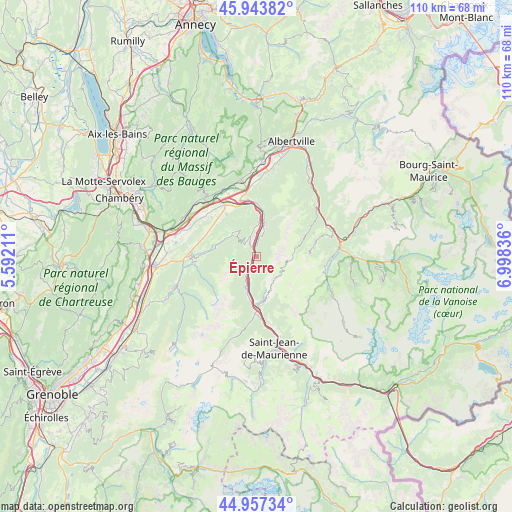 Épierre on map