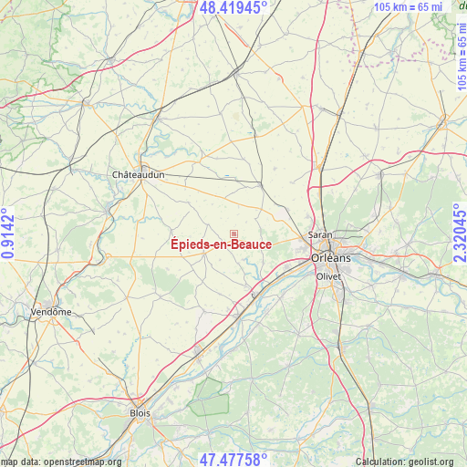 Épieds-en-Beauce on map