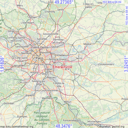 Émerainville on map