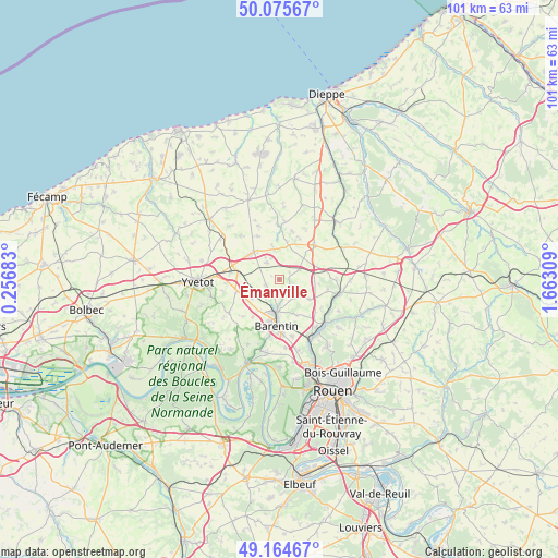 Émanville on map