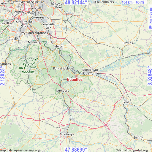Écuelles on map