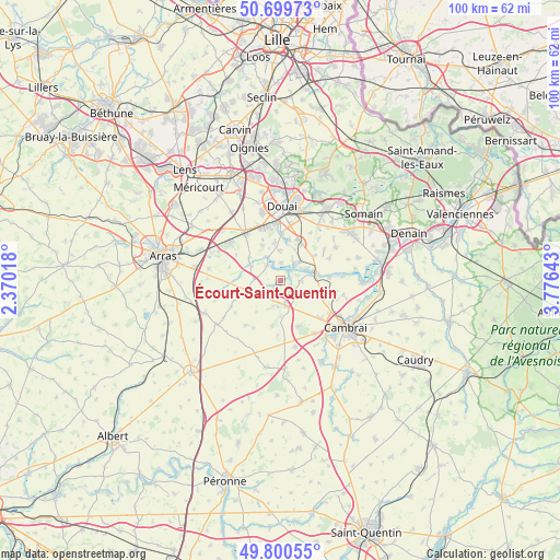 Écourt-Saint-Quentin on map