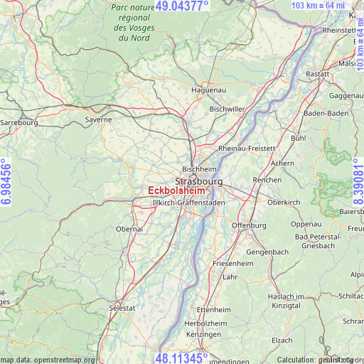 Eckbolsheim on map