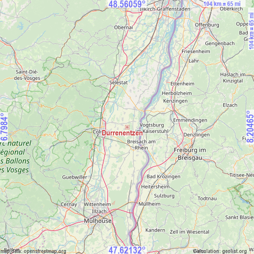 Durrenentzen on map