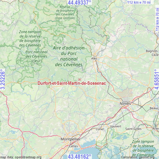 Durfort-et-Saint-Martin-de-Sossenac on map