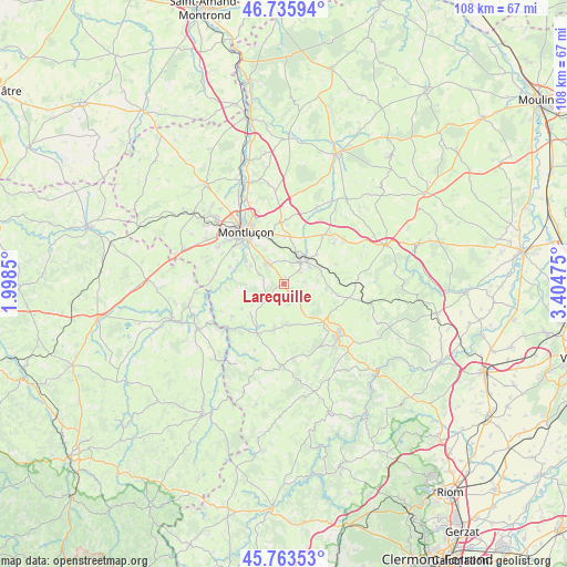 Larequille on map