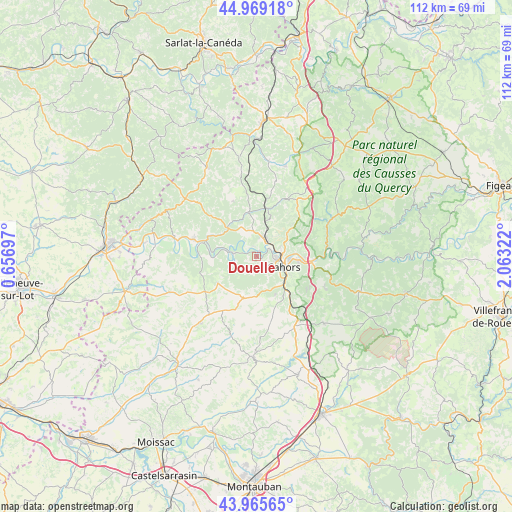 Douelle on map