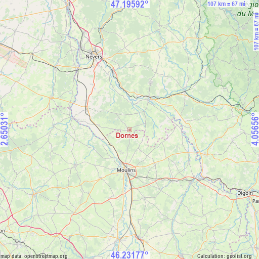 Dornes on map