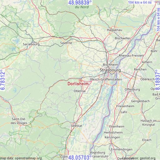 Dorlisheim on map