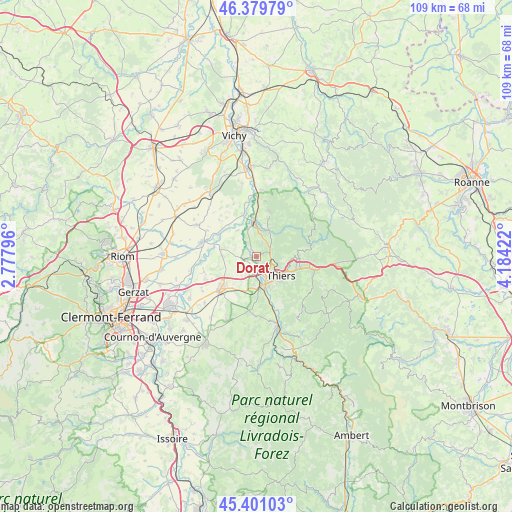 Dorat on map