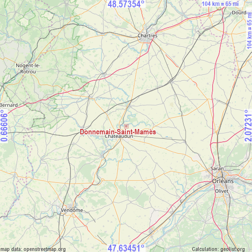 Donnemain-Saint-Mamès on map