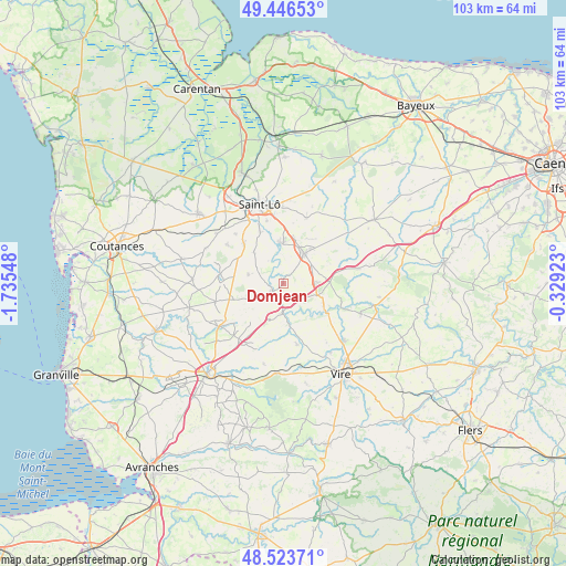 Domjean on map