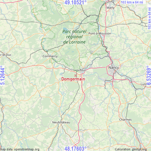 Domgermain on map