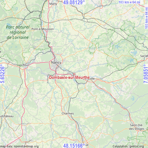 Dombasle-sur-Meurthe on map