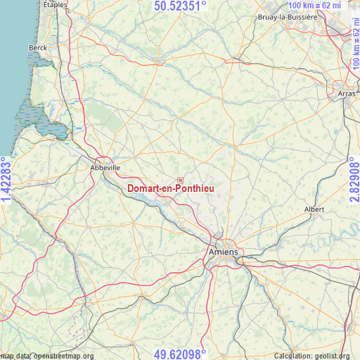 Domart-en-Ponthieu on map