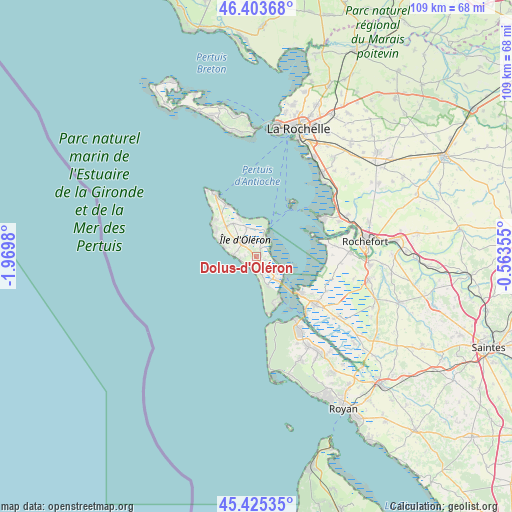 Dolus-d'Oléron on map