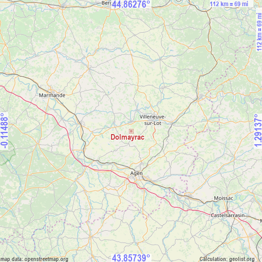 Dolmayrac on map