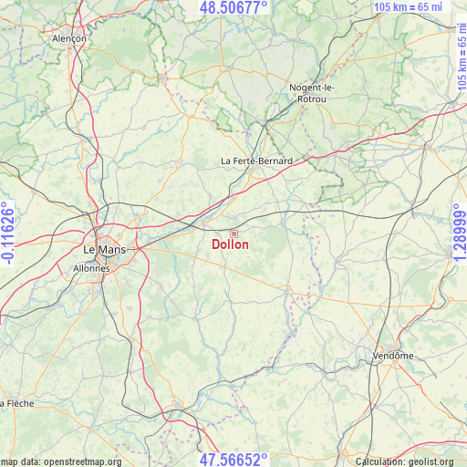 Dollon on map