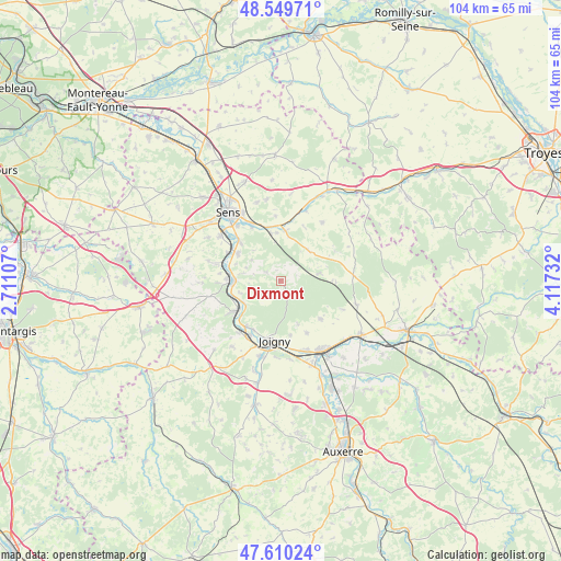 Dixmont on map