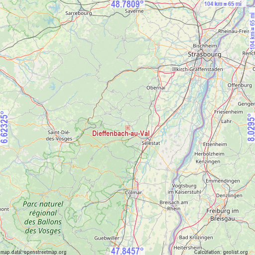 Dieffenbach-au-Val on map