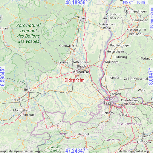 Didenheim on map