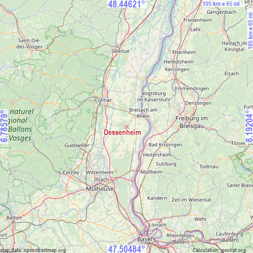 Dessenheim on map