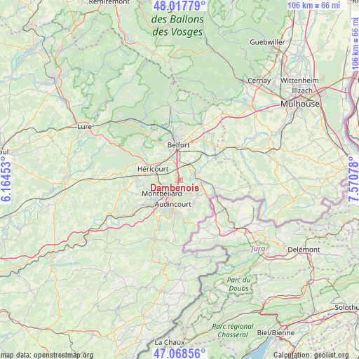 Dambenois on map