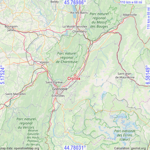 Crolles on map
