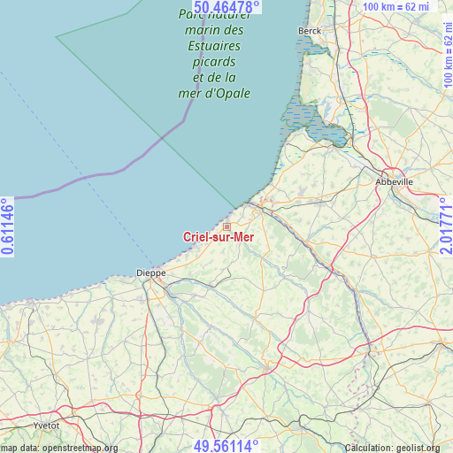 Criel-sur-Mer on map