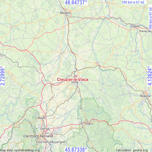 Creuzier-le-Vieux on map