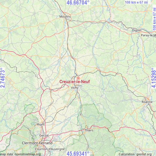 Creuzier-le-Neuf on map
