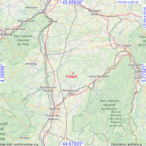 Crépol on map