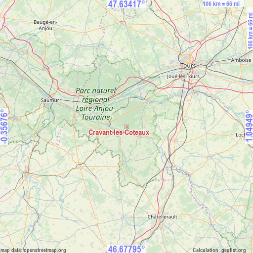 Cravant-les-Coteaux on map