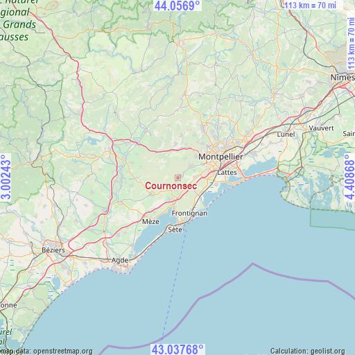 Cournonsec on map