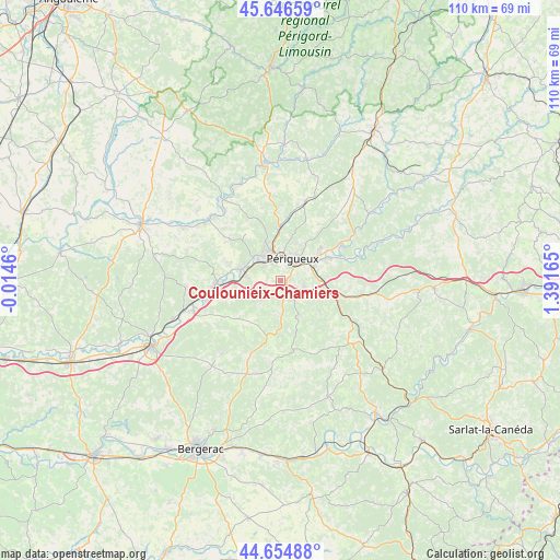 Coulounieix-Chamiers on map