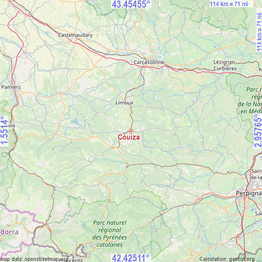 Couiza on map