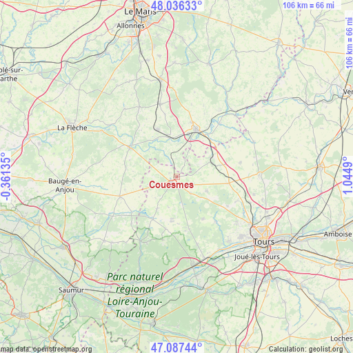 Couesmes on map