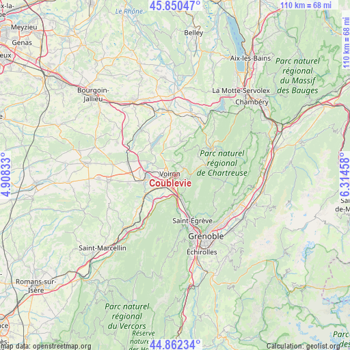 Coublevie on map