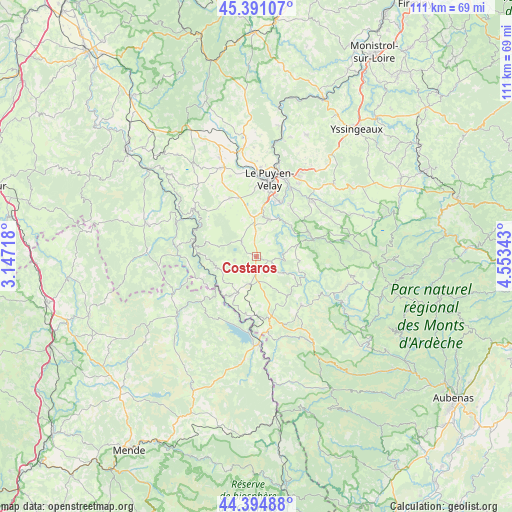 Costaros on map