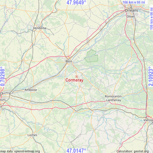 Cormeray on map