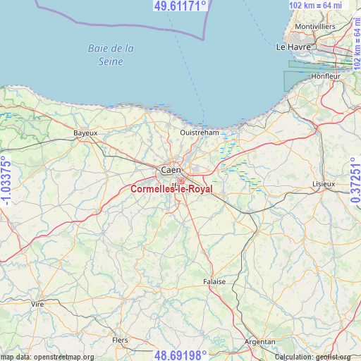Cormelles-le-Royal on map