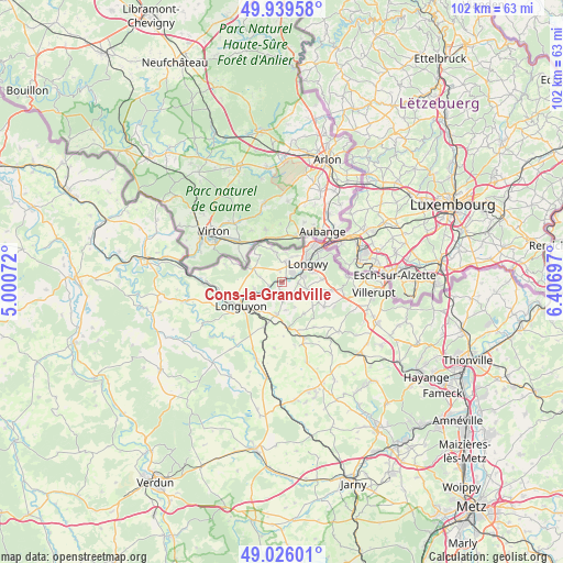 Cons-la-Grandville on map