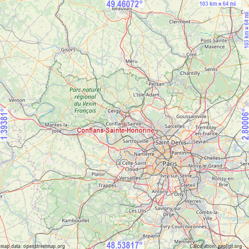 Conflans-Sainte-Honorine on map